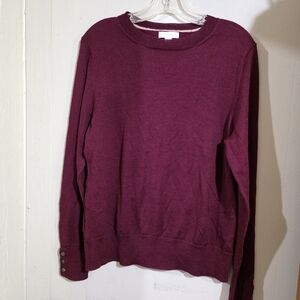 Charter Club Rich Burgundy Crew Neck Sweater